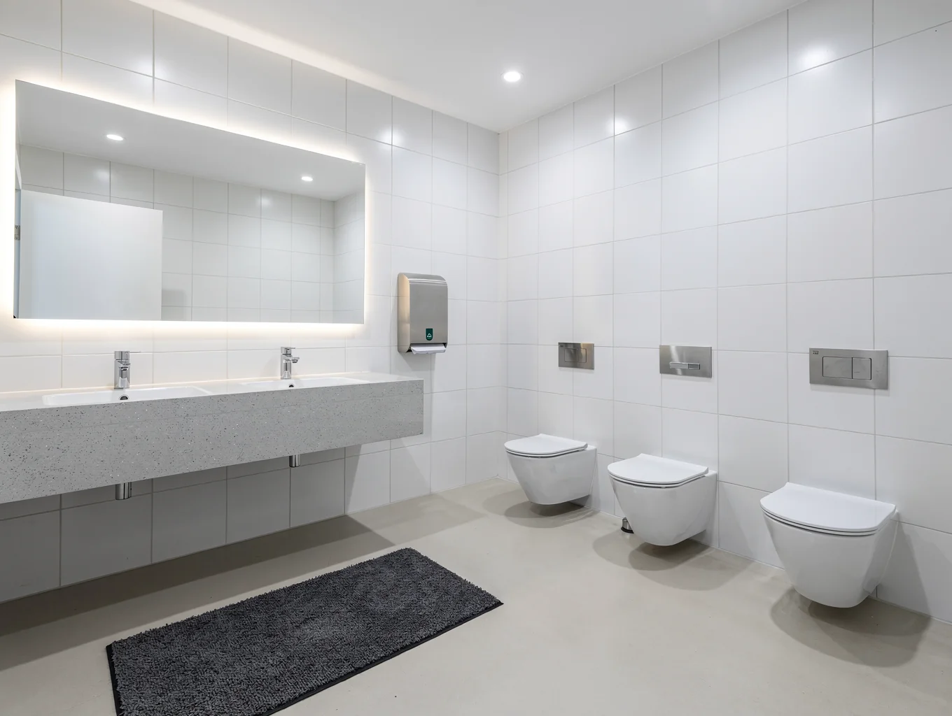 Refurbished commercial hospitality interior with durable architectural joinery and fittings