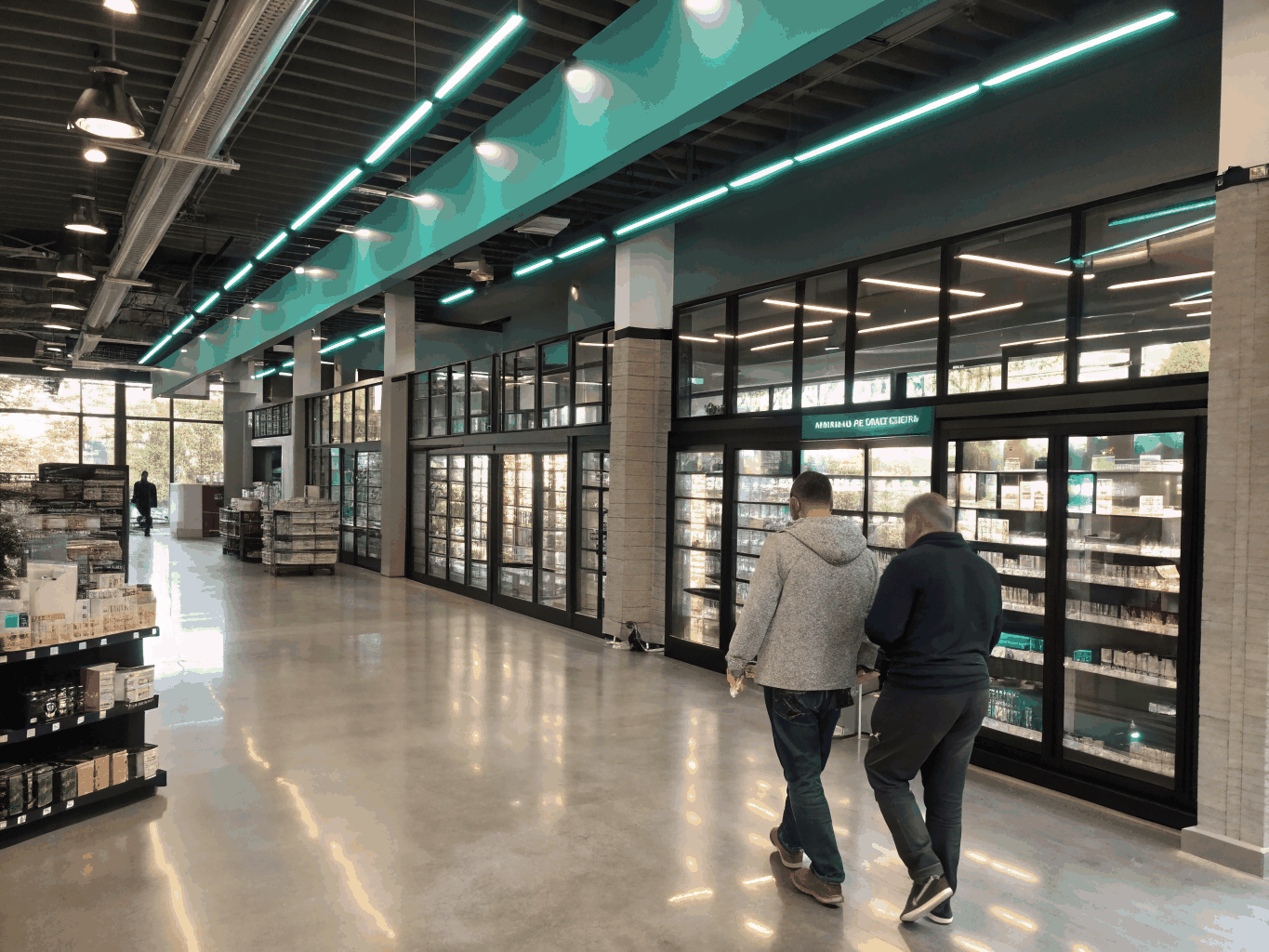 Modern commercial retail premises interior after complete fit-out