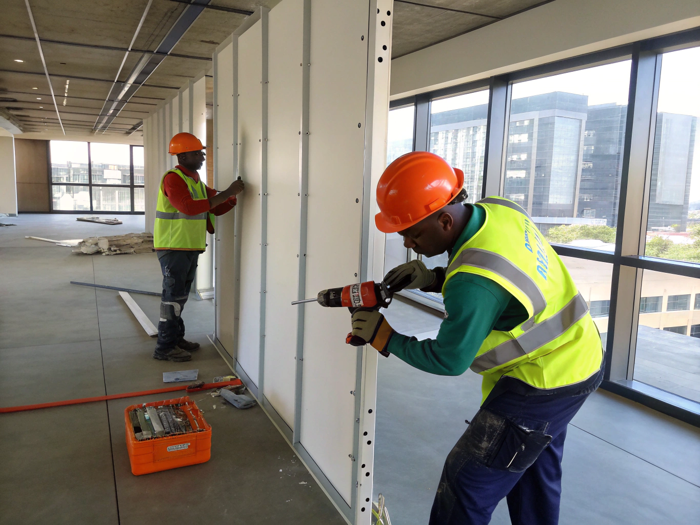 NB Improvements construction trade team working on a residential refurbishment in the West Midlands